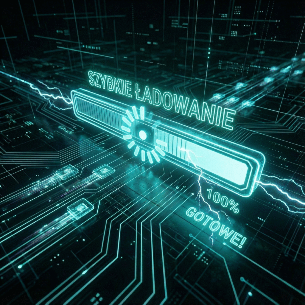 Zoptymalizowana pod kątem prędkości strona internetowa dla małej firmy wyświetlana na urządzeniach mobilnych i desktopowych.