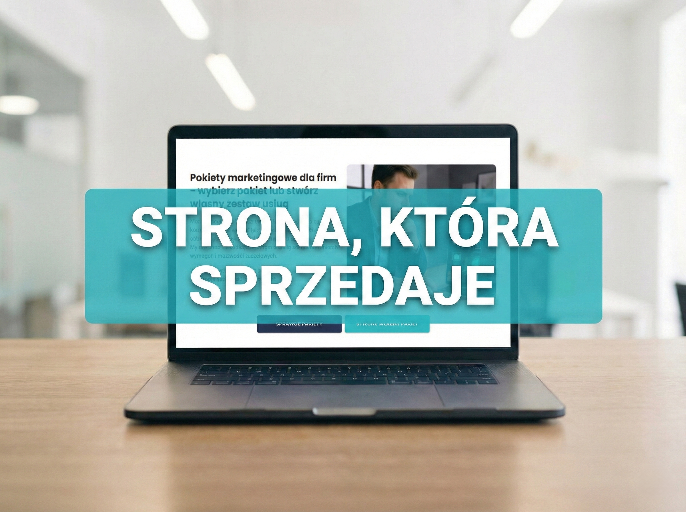 Profesjonalna strona internetowa dla małej firmy, która sprzedaje – grafika na ekranie laptopa.