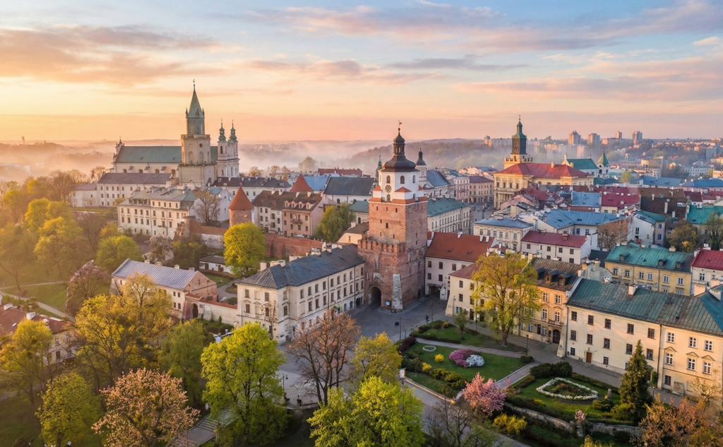 Wiosenna panorama miasta – profesjonalna obsługa social media Lublin.